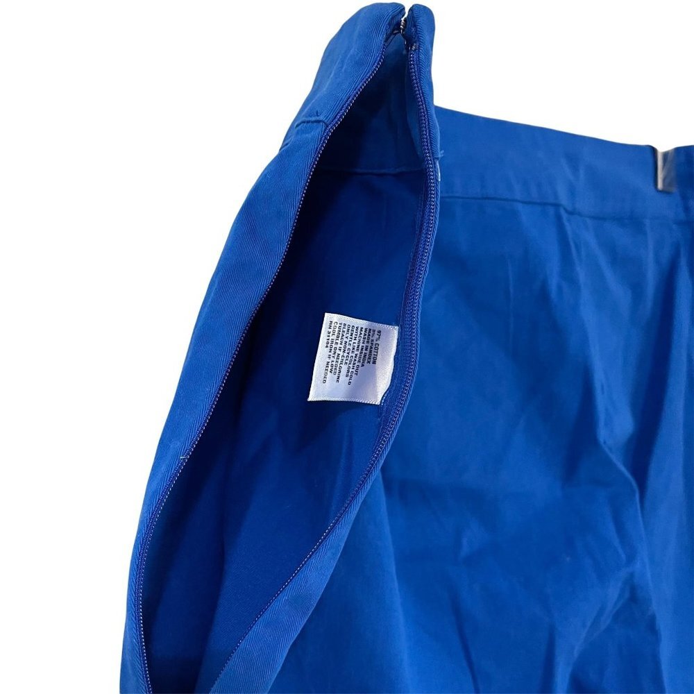 Kim Rogers Women's Scallop Hem Bright Blue Capri Pants Size 16 - Picture 3 of 6
